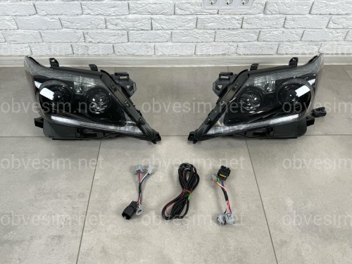 LED фари BLACK Lexus LX 570 2012-2015 2шт.