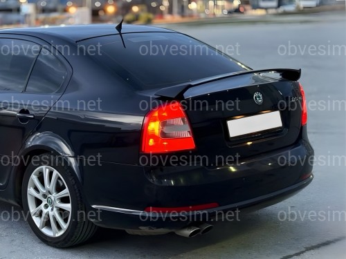 Спойлер на багажник RS Skoda Octavia A5 2004-2013 ABS пластик, колір чорний глянець
