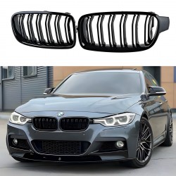 Решітки радіатора ніздрі M3 стиль BMW 3 series F30 F31 чорний глянець 2шт.