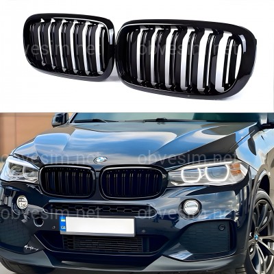 Решітка радіатора ніздрі стиль X5M X6M BMW X5 F15 / F16 2013-2018 2шт.