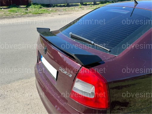 Спойлер на багажник RS Skoda Octavia A5 2004-2013 ABS пластик, колір чорний глянець