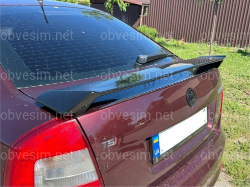 Спойлер на багажник RS Skoda Octavia A5 2004-2013 ABS пластик, колір чорний глянець