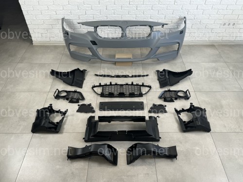 Комплект обвісу M Paket BMW 3 Series F30 2012-2018 (передній/задній бампер, пороги) БЕЗ ПАРКТРОННИКІВ