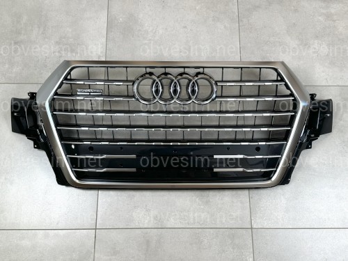 Решітка радіатора Audi Q7 4M 2015-2019 темно-сіра з сірим 4M0 853651 Q RN4
