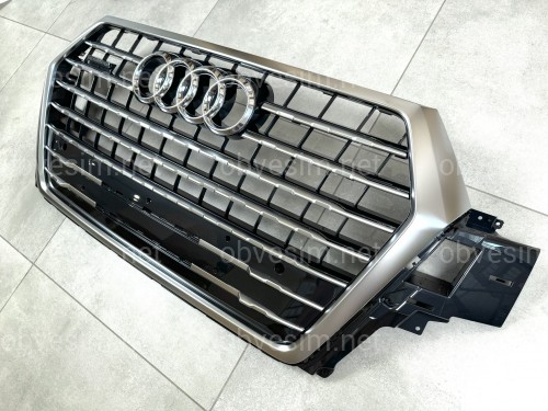 Решітка радіатора Audi Q7 4M 2015-2019 темно-сіра з сірим 4M0 853651 Q RN4