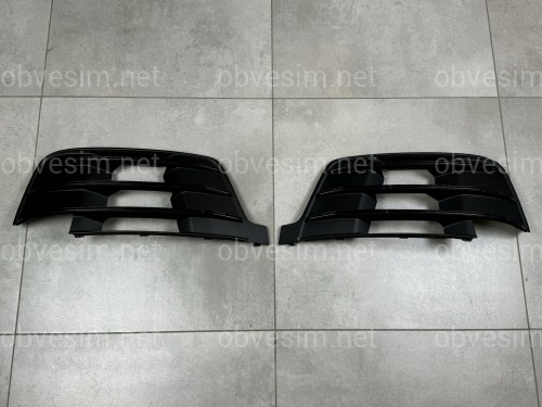 Решітки бамперу S-Line БЕЗ РАДАРУ Audi Q7 4M 2015-2019 чорні 2шт, ліва 4M0 807 681 D GXE T94 / права 4M0 807 682 D GXE T94