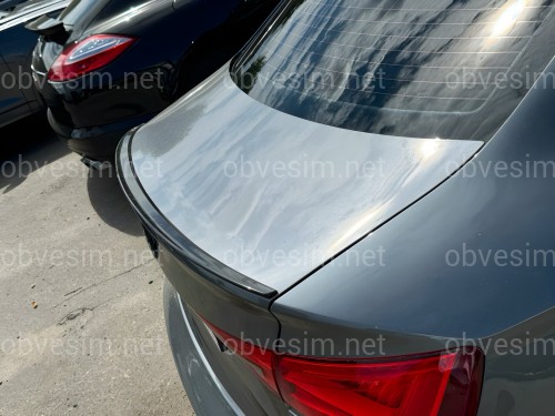 Спойлер ліп на багажник Audi A3 2013-2020 ABS пластик, чорний глянець