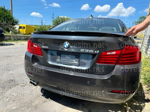 Спойлер ліп на багажник BMW series 5 F10 2010-2016 ABS пластик, чорний глянець