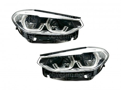 Фари Adaptive LED для рестайлінгу для BMW X3 G01 F97 / X4 G02 F98 2018-2021 2шт. комплектні з блоками