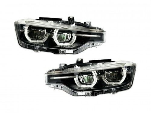 Фари  FULL LED BLACK LCI для BMW 3 series F30 F31 2015-2018 2шт. комплектні з блоками, ЛЕД В ЛЕД