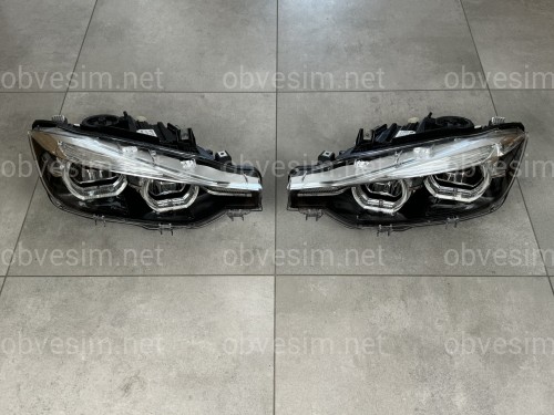 Фари  FULL LED BLACK LCI для BMW 3 series F30 F31 2015-2018 2шт. комплектні з блоками, ЛЕД В ЛЕД
