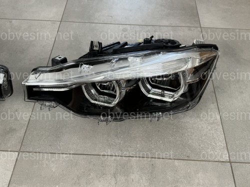 Фари  FULL LED BLACK LCI для BMW 3 series F30 F31 2015-2018 2шт. комплектні з блоками, ЛЕД В ЛЕД