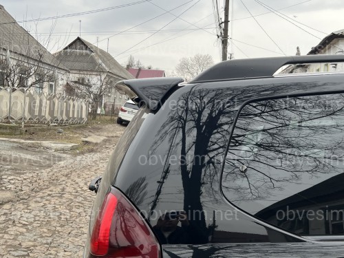 Спойлер на кришку багажника Toyota Land Cruiser Prado 120 2003-2009 колір чорний ABS пластик