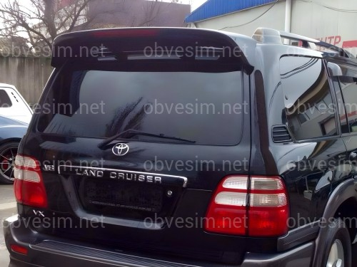 Спойлер козирок Toyota Land Cruiser 100 / Lexus LX 470 1998-2007 ABS пластик колір чорний, модель Maxi