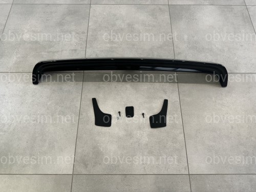 Спойлер козирок Mitsubishi Pajero Wagon 2000-2019 ABS пластик, колір чорний глянець
