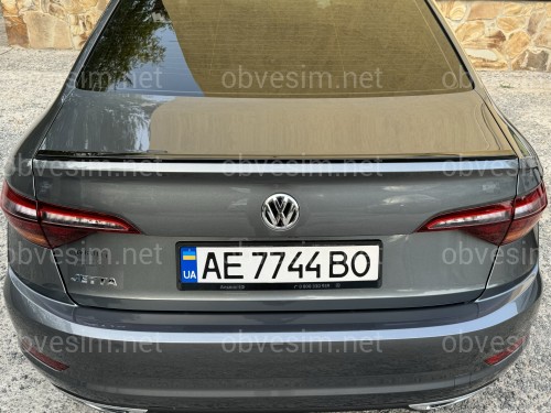 Спойлер ліп Volkswagen Jetta 7 2018+ ABS пластик, колір чорний глянець