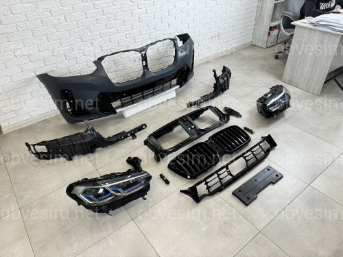 Комплект рестайлінгу передньої частини M paket LCI 2022+ для BMW X3 G01 2018-2021 / BMW X4 G02 2018-2021
