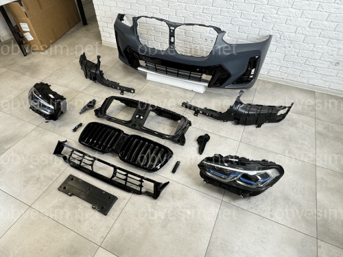 Комплект рестайлінгу передньої частини M paket LCI 2022+ для BMW X3 G01 2018-2021 / BMW X4 G02 2018-2021