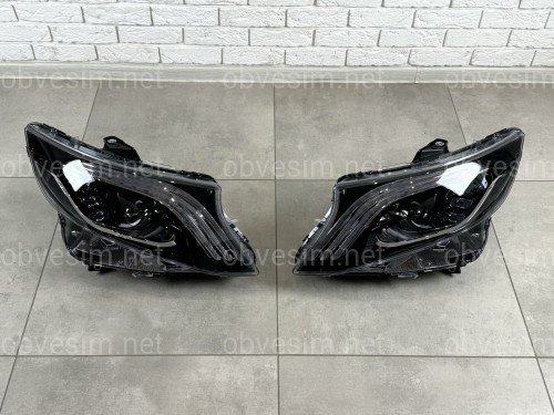 Full led фари стиль Maybach Mercedes Benz W447 Vito / V-class / Metris (ліва + права) комплектні з блоками
