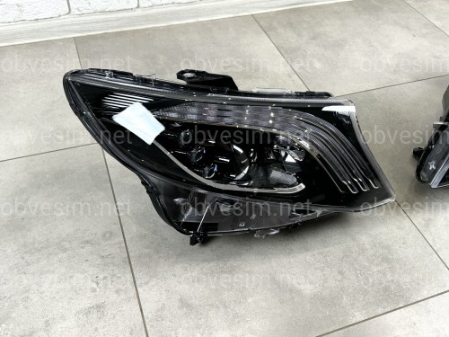 Full led фари стиль Maybach Mercedes Benz W447 Vito / V-class / Metris (ліва + права) комплектні з блоками