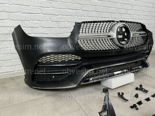 Бампер передній з решіткой AMG Line Mercedes GLE V167 2019-2022