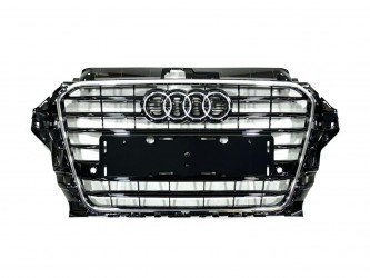 Решітка радіатора для Audi A3 2012-2016 чорна з хромом