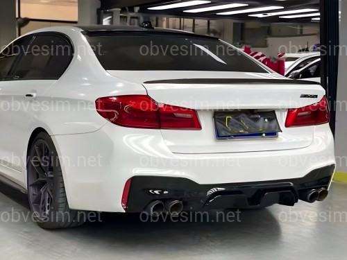 Дифузор накладка заднього бампера Competition style BMW 5 series G30 2017-2023
