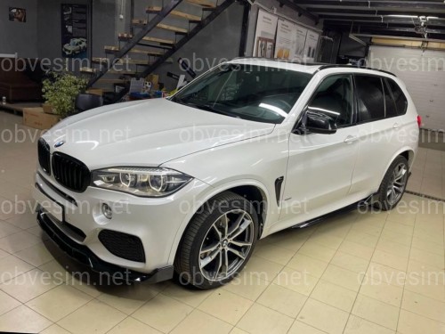 Юбка переднього бампера Paradigma M-Perfomance для BMW X5 F15 2013-2018, колір чорний глянець