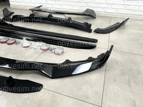 Комплект обвісу Paradigma BMW X5 F15 2013-2018 (передня юбка, леза під пороги, задній дифузор, спойлер), колір чорний глянець