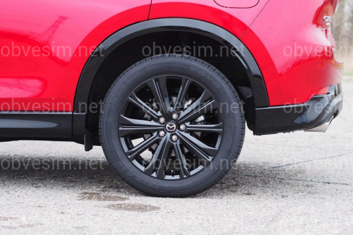 Бризковики Mazda CX-5 2022+ USA TURBO З ЧОРНИМИ ГЛЯНЦЕВИМИ АРКАМИ комплект 4шт