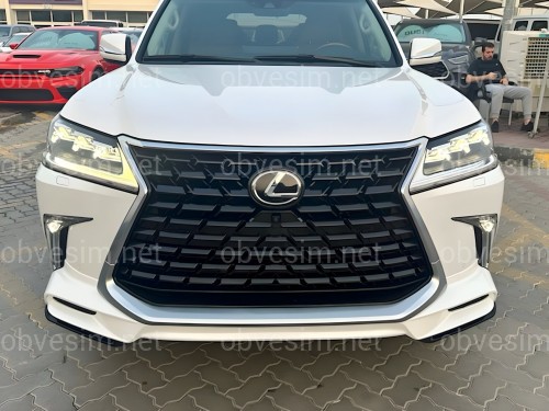 Обвіс спідниця переднього бампера Lexus LX 570 450d 2015-2022 колір білий