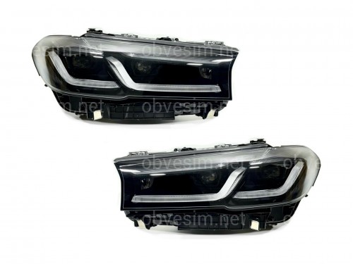 Фари Shadow Line LED LCI 2020+ рестайлінг для BMW G30/G31 2016-2020 2шт. із заміною бампера на 20+