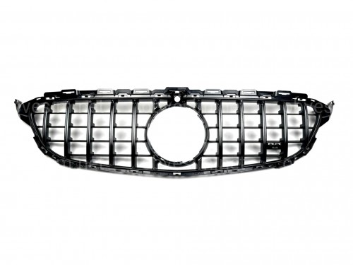 Решітка радіатора GT CHROME Mercedes C-Class W205 2014-2018 ПІД КАМЕРУ