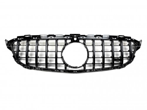 Решітка радіатора GT BLACK Mercedes C-Class W205 2014-2018 ПІД КАМЕРУ