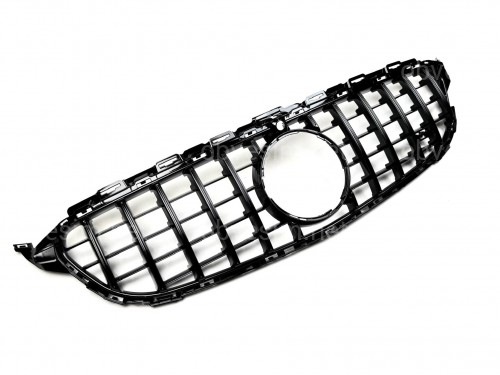 Решітка радіатора GT BLACK Mercedes C-Class W205 2014-2018 ПІД КАМЕРУ