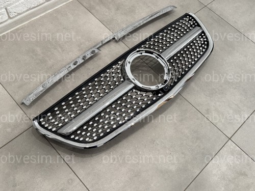 Решітка радіатора DIAMOND SILVER Mercedes Benz Vito W447 2020-2023 ДЛЯ AMG І ЗВИЧАЙНОГО