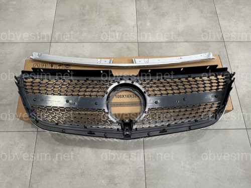 Решітка радіатора DIAMOND SILVER Mercedes Benz Vito W447 2020-2023 ДЛЯ AMG І ЗВИЧАЙНОГО