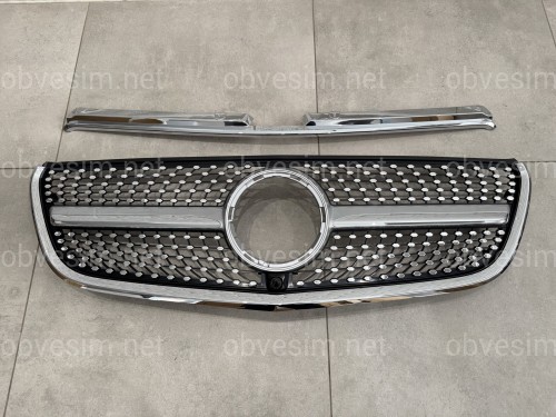 Решітка радіатора DIAMOND SILVER Mercedes Benz Vito W447 2014-2019