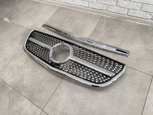 Решітка радіатора DIAMOND SILVER Mercedes Benz Vito W447 2014-2019