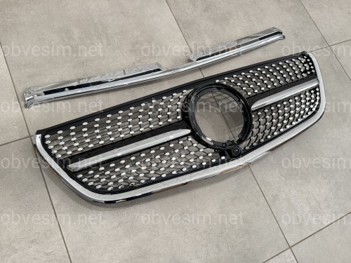 Решітка радіатора DIAMOND BLACK Mercedes Benz Vito W447 2020-2023