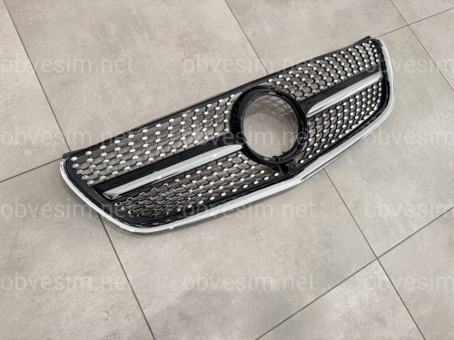 Решітка радіатора DIAMOND BLACK Mercedes Benz V-class W447 2014-2019 ДЛЯ AMG І ЗВИЧАЙНОГО