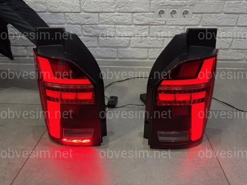 Задні LED ліхтарі стиль Multivan T6.1 2020+ для Volkswagen T6 2015-2019 ляда 2шт.