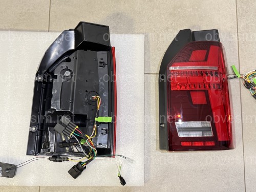 Задні LED ліхтарі стиль Multivan T6.1 2020+ для Volkswagen T6 2015-2019 ляда 2шт.