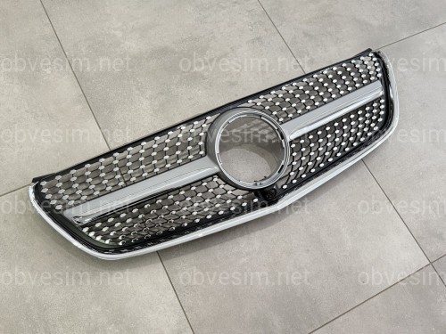 Решітка радіатора DIAMOND SILVER Mercedes Benz V-class W447 2014-2019 ДЛЯ AMG І ЗВИЧАЙНОГО