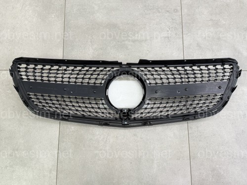 Решітка радіатора DIAMOND SILVER Mercedes Benz V-class W447 2014-2019 ДЛЯ AMG І ЗВИЧАЙНОГО
