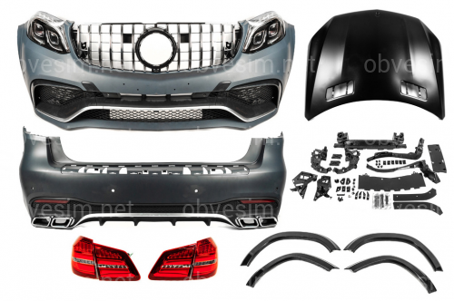 Рестайлінг комплект обвісу GLS63 AMG для Mercedes-Benz GL class X166 2012-2015