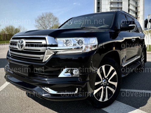 Обвіс спідниця переднього бампера Modellista Toyota Land Cruiser 200 2015-2021 колір чорний 202