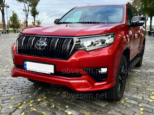 Обвіс ONYX BLACK Toyota Land Cruiser Prado 150 2018-2023 колір чорний 202, спідниця передня, задня, накладки птф