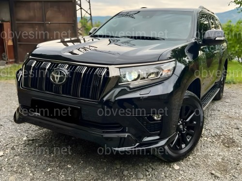 Спідниця обвіс переднього бампера ONYX BLACK Toyota Land Cruiser Prado 150 2018-2023 колір чорний 202