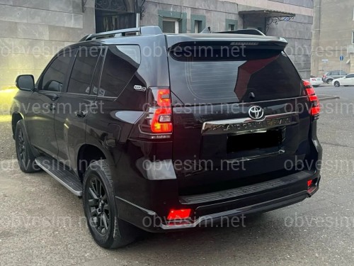 Обвіс ONYX BLACK Toyota Land Cruiser Prado 150 2018-2023 колір чорний 202, спідниця передня, задня, накладки птф